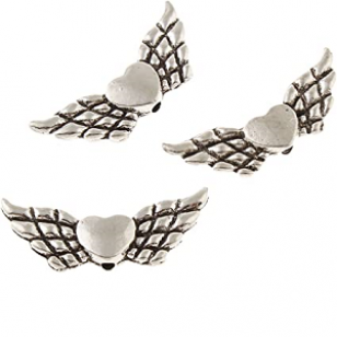 Kraal Vleugels Zilver hart