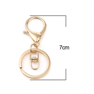 Sleutelhanger 70x30mm KC Gold