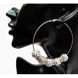 Oorbellen-Hoop-strass