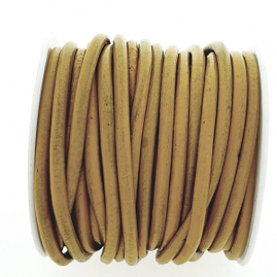 Leer Koord 3mm SpanishGold