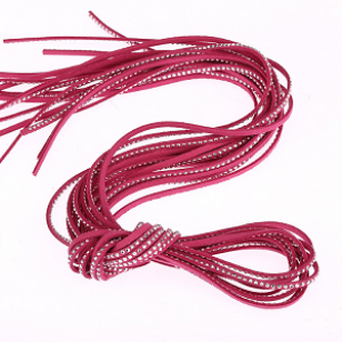 Suede Koord Studs Hot Pink