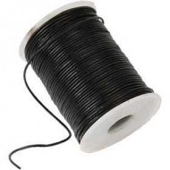 Leer Koord Zwart 1mm