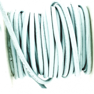 Leer Koord 3mm Licht Blauw