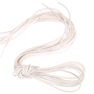 Suede Koord Studs 3mm Wit