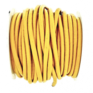 Leer Koord 3mm Papaya