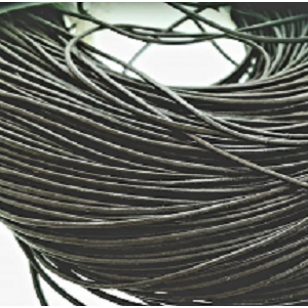 Leer Koord Donkerbruin 1mm