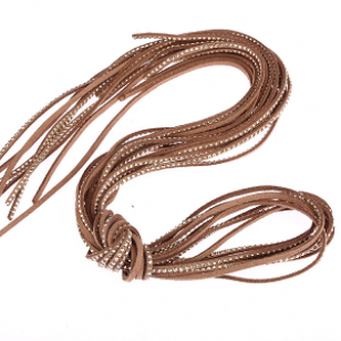 Suede Koord studs 3mm Taupe