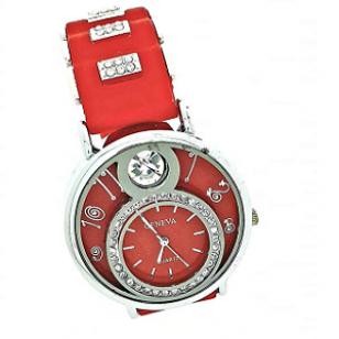 Horloge Geneva Strass Siliconen