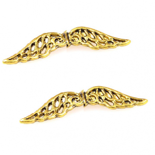 Kraal Vleugels 32x6x2.5mm Goud
