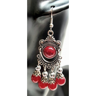 Oorbellen Red Coral