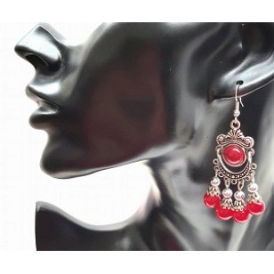 Oorbellen Red Coral