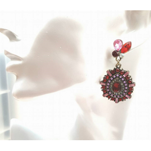 Oorbellen-Strass-Rood/Roze