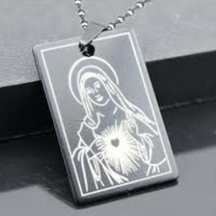 Ketting Heilige Maria Rvs
