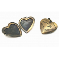 Bronzen Medaillon Hart