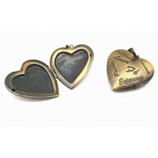 Bronzen Medaillon Hart