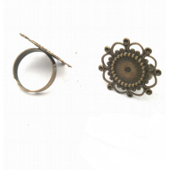Bronzen ring Plaksteen