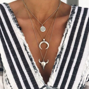 Ketting 3-delig Buffel/Moon