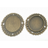 Brons Plaksteen Hanger 30x40mm