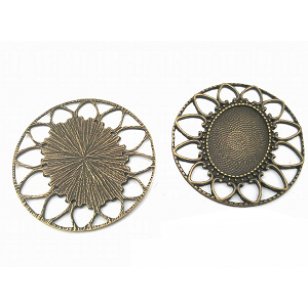Brons Plaksteen Hanger 50mm