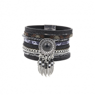 Armband zilver zwart grijs