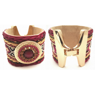 Bohemian style armband- Bordeaux