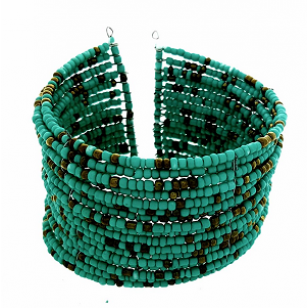 Armband-Wire-Rocailles-groen