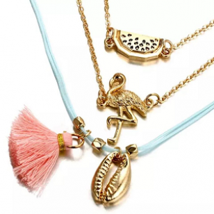 Armbanden set 3  Beach Flamingo