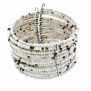 Armband-Wire-Rocailles-Wit