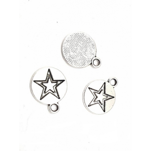 Bedel rond Ster 15x11mm
