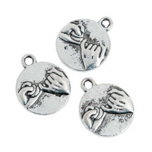 Bedel rond Pinky zilver 10x