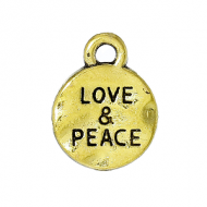 Bedel Love & Peace goud