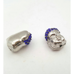 Kraal Boeddha zilver strass