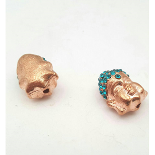 Kraal Boeddha Strass Rose