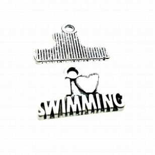 Bedel I love Swimming 22x15mm