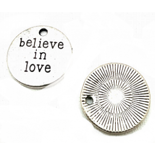 bedel met tekst:  Believe in Love