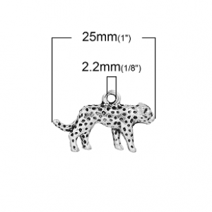 Bedel Tijger Zilver 25x15mm