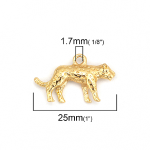 Bedel Tijger Goud 25x15mm