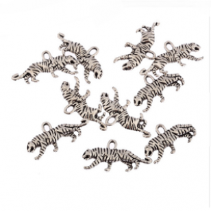 Bedel Tijger Zilver 22x11mm
