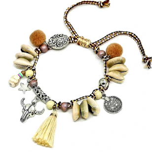 Enkelbandje Ibiza Style schelp Naturel