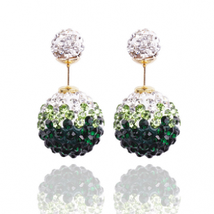 Oorbellen Dubbel Crystal 
