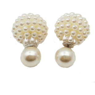 Dots - oorbellen - Parel 
