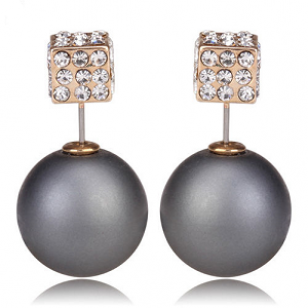 Oorbellen Dots Matt Strass