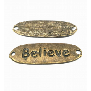 Tussenstuk Brons Believe 4x