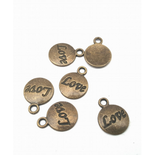 Bedel Brons Love 16x12mm