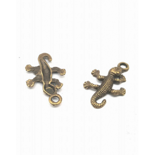 Bronzen Bedel met Salamander