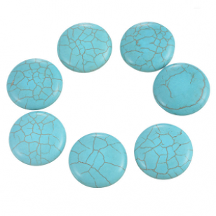 Plaksteen Cabochon- Howliet  Rond  25mm