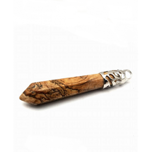 Hexagonal Pointed Reiki Chakra - edelsteen Picture jasper Hexagonal Pointed Reiki Chakra - edelsteen Picture jasper