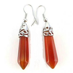 Oorbellen-Edelsteen-Red