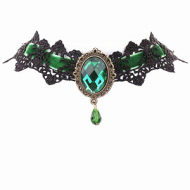 Choker-Kant-Fluweel-Groen