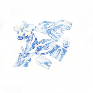 Acryl Kralen Mix Clear Blue